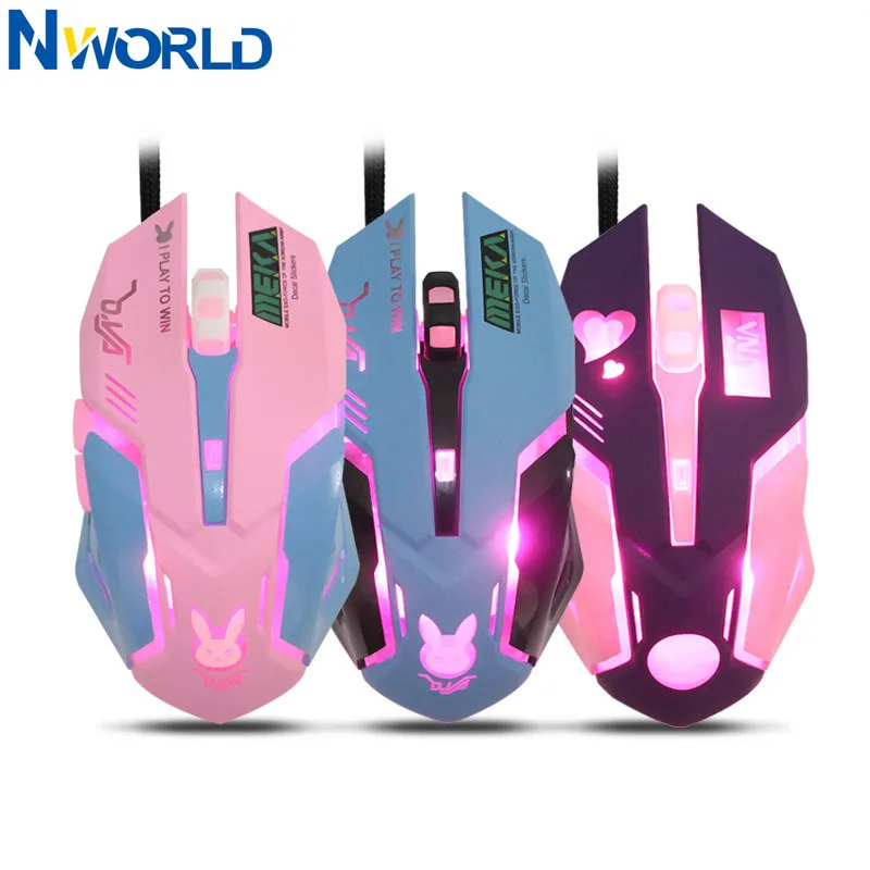 OW 6 Buttons Breathing LED Bac - Pc Gaming Pink review and price